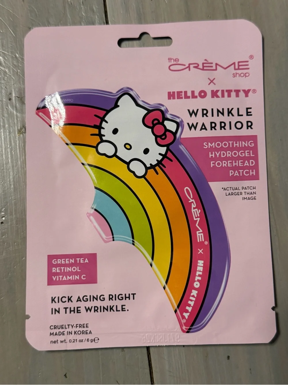 Hello Kitty Wrinkle Warrior Hydrogel Forehead Patch - Pink